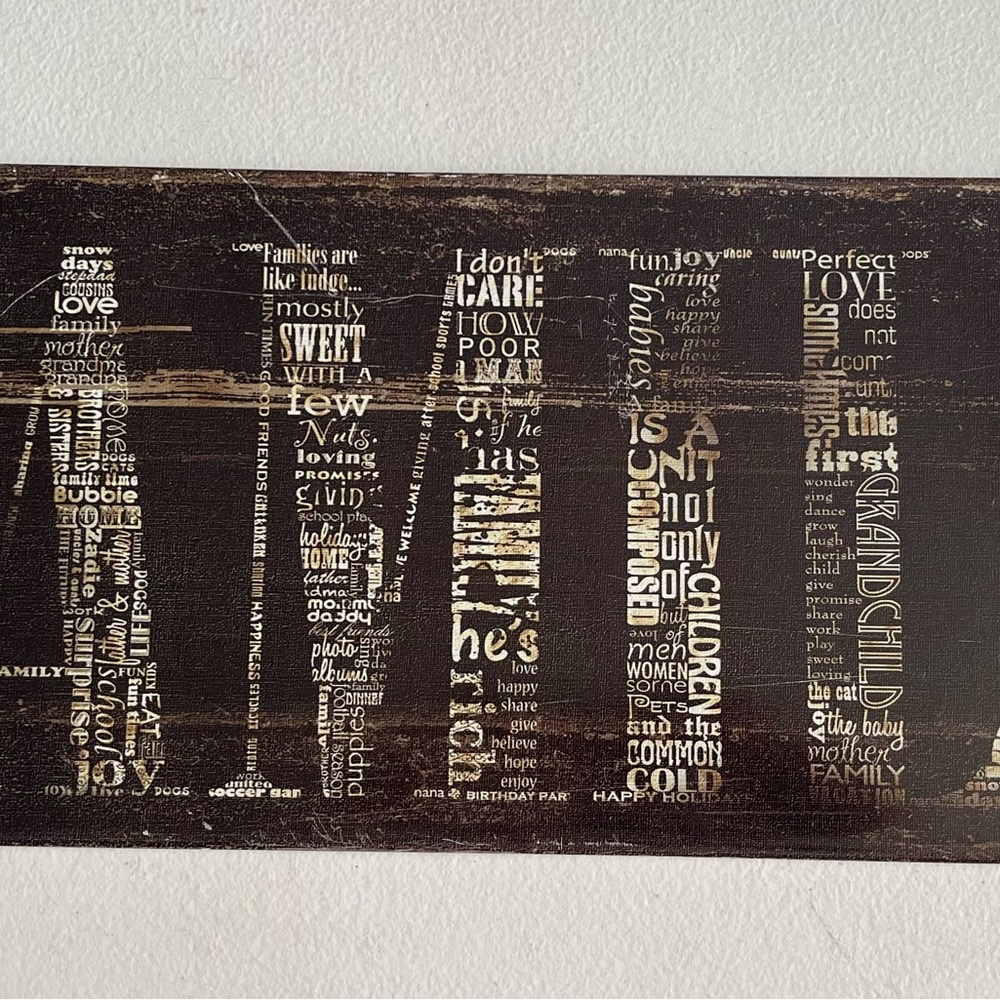 Michaels Studio Decor FAMILY Black and White Metal Wall Art Sign